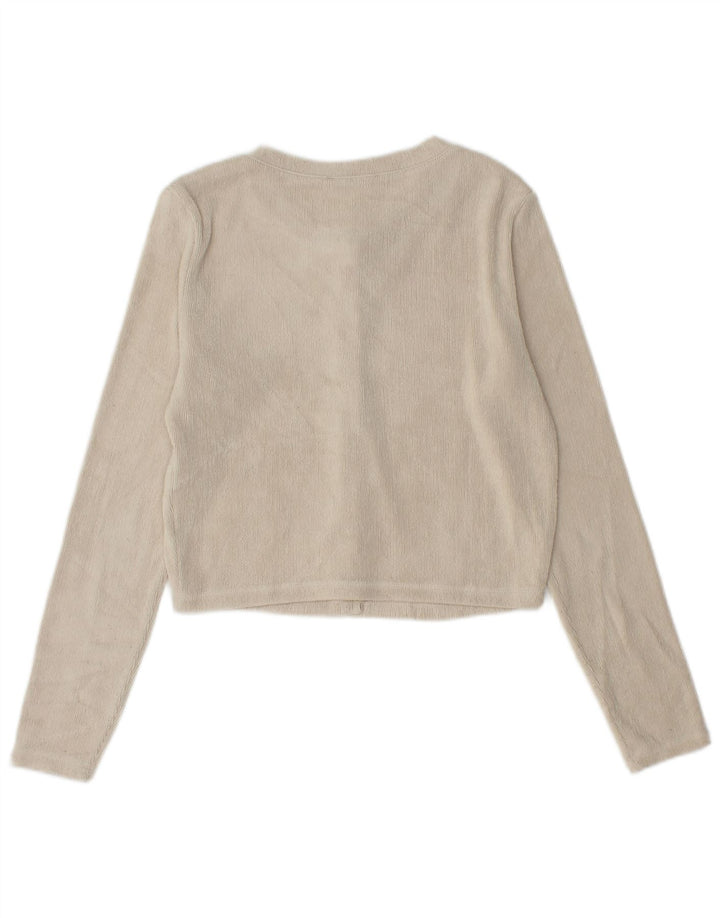 Zara ženski kratki kardigan pulover UK 12 Srednje bež
