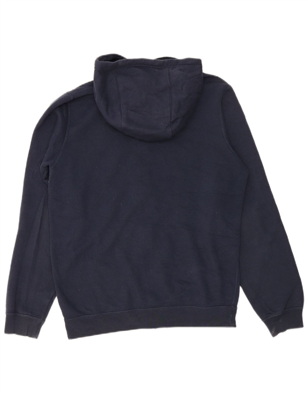 NIKE Mens Zip Hoodie Sweater Small Navy Blue Cotton