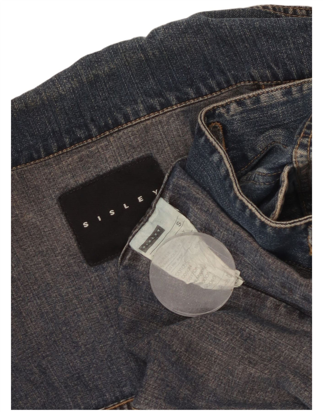 SISLEY Ženska traper jakna UK 10 Mala plava pamuk