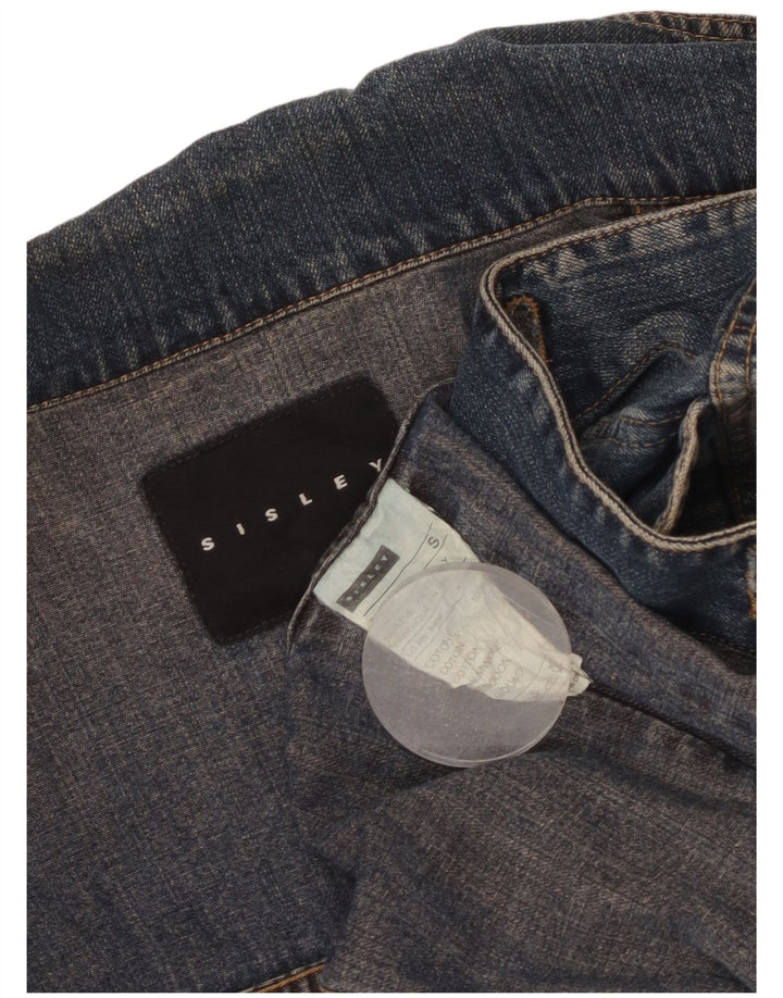 SISLEY Ženska traper jakna UK 10 Mala plava pamuk