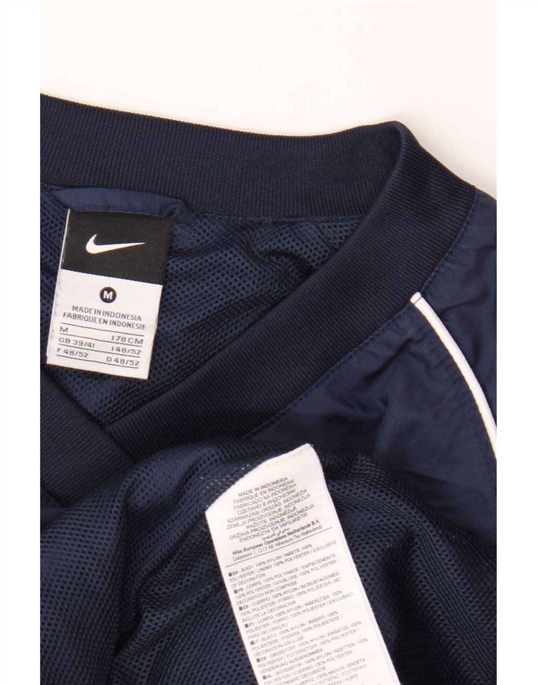 Nike Top trenirka pulover UK 39/41 srednje tamnoplavi najlon