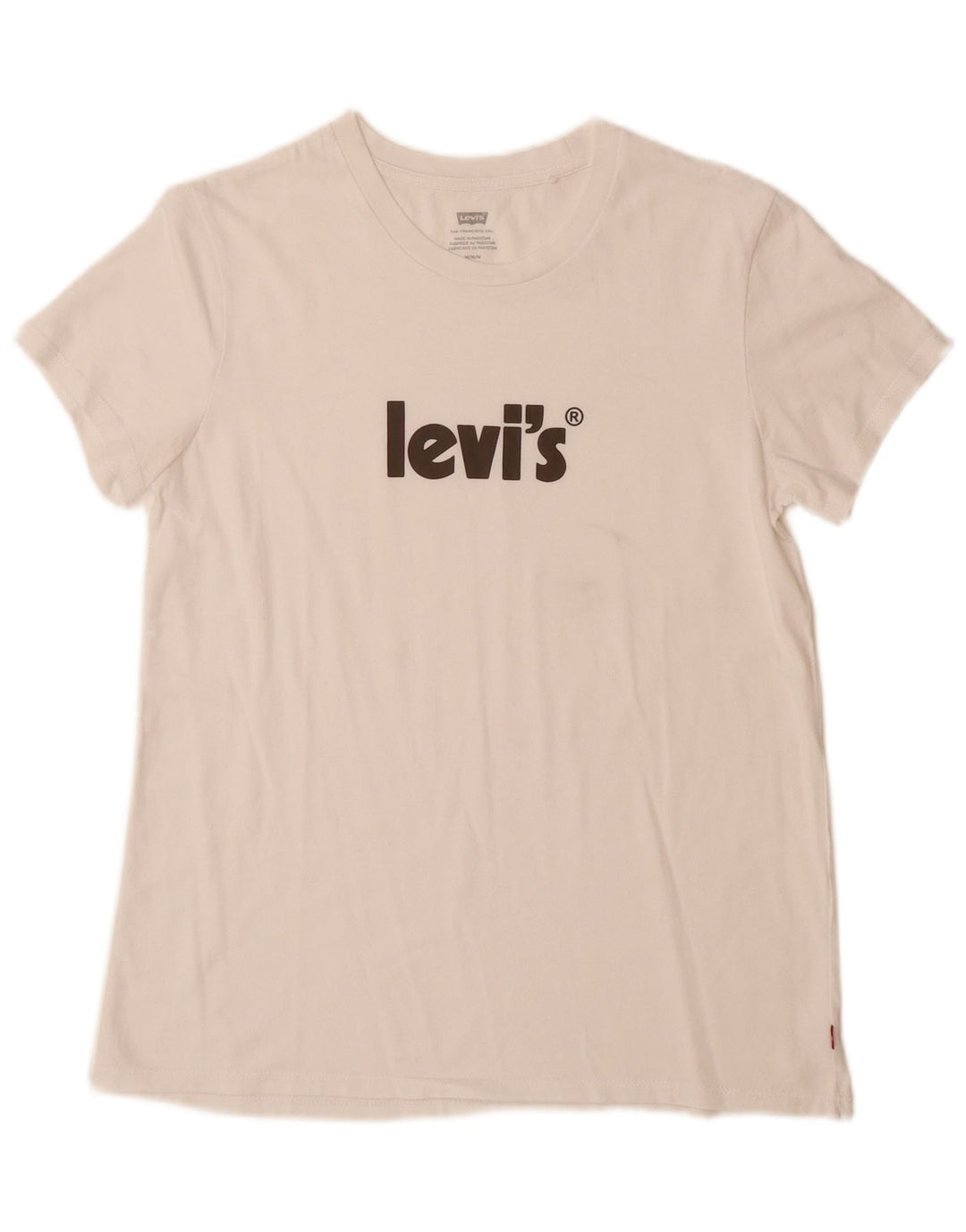 LEVI'S Ženska majica kratkih rukava s grafičkim motivima UK 12 Srednje bijela