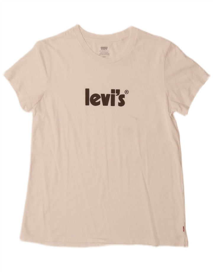 LEVI'S Ženska majica kratkih rukava s grafičkim motivima UK 12 Srednje bijela