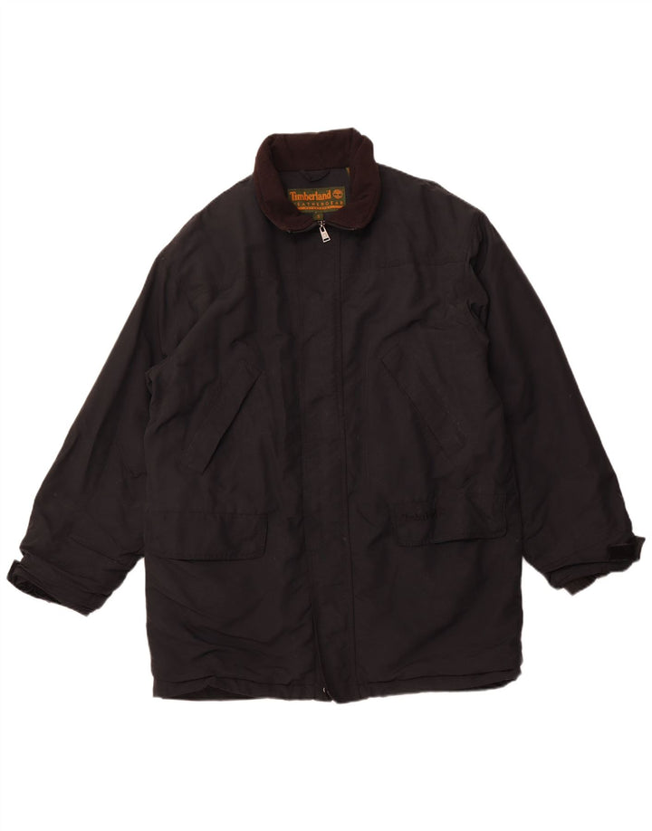 TIMBERLAND Muška jakna vjetrovka širokog kroja UK 36 Mala crna najlonska