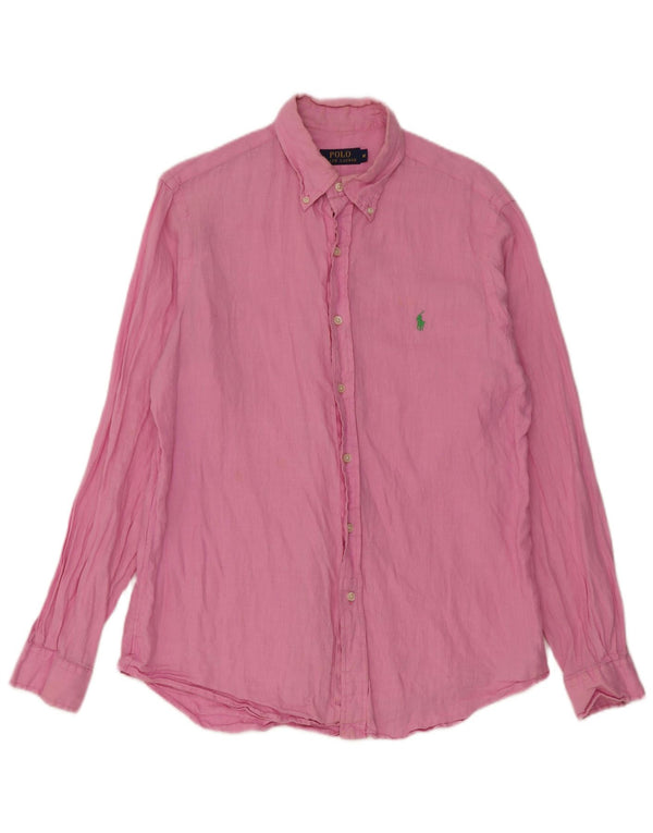 Polo Ralph Lauren muška košulja srednje ružičaste boje od platna
