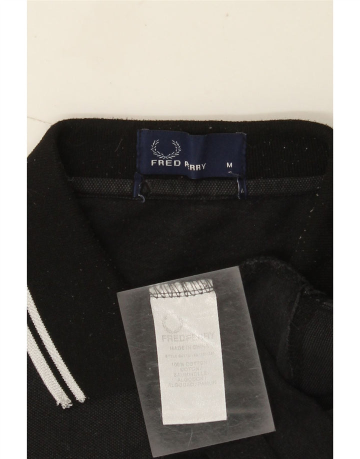 Fred Perry muška polo majica Srednje crni pamuk