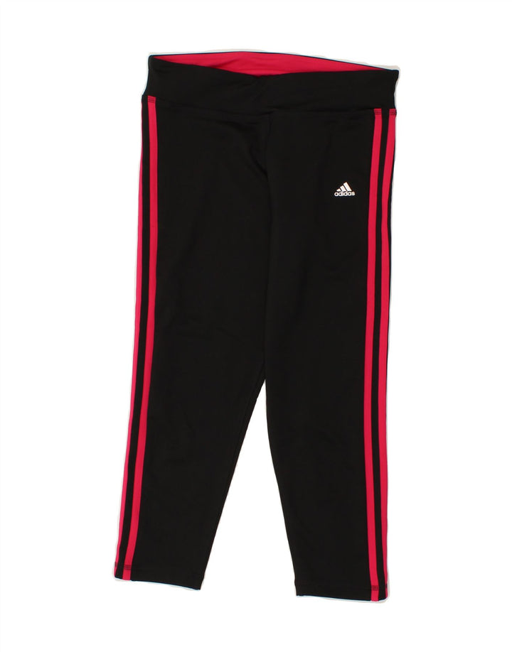 ADIDAS Womens Climalite Leggings UK 8/10 Small Black Polyester Vintage Adidas and Second-Hand Adidas from Messina Hembry 