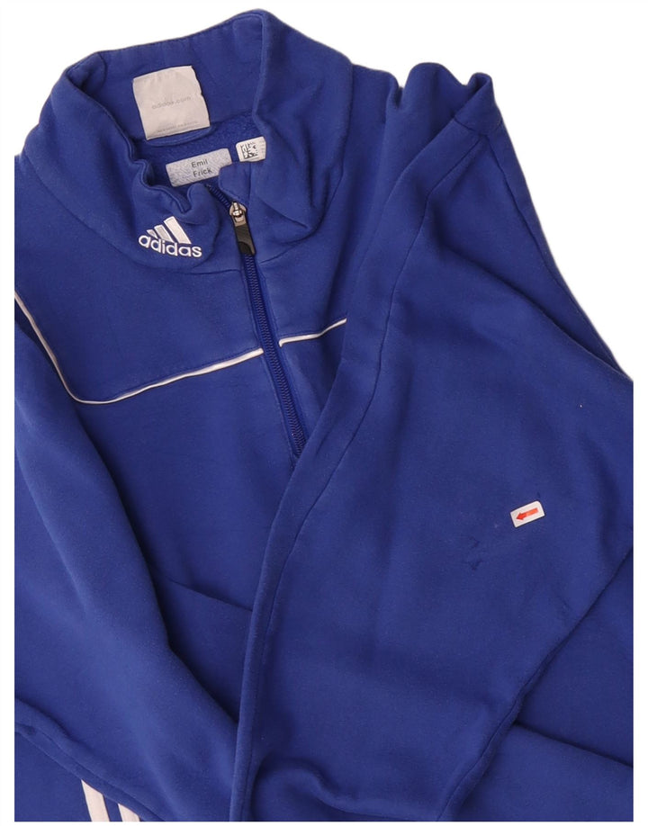 ADIDAS muška majica s izrezom s patentnim zatvaračem UK 48/50 XL plava