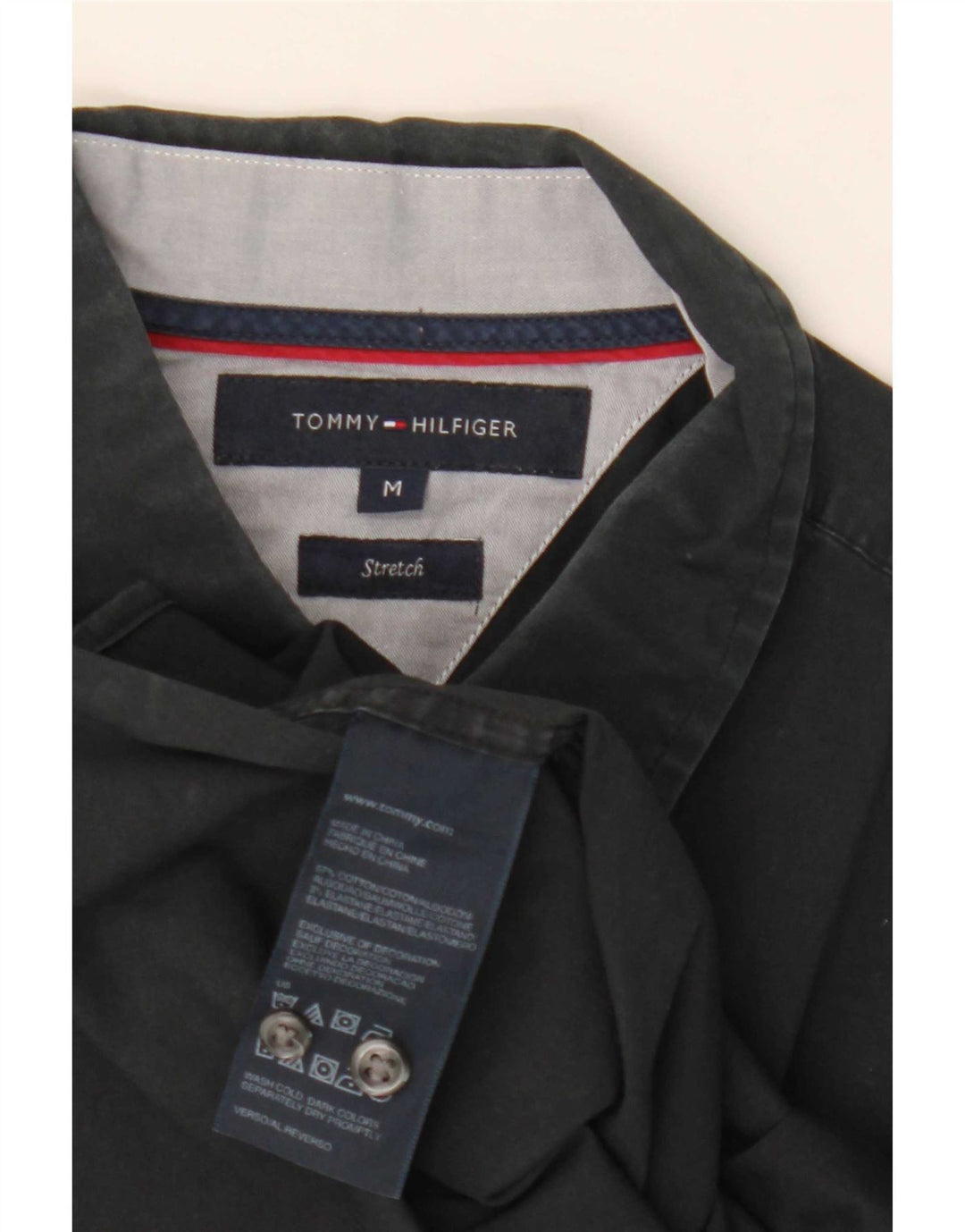 Tommy Hilfiger muška košulja Srednje crni pamuk