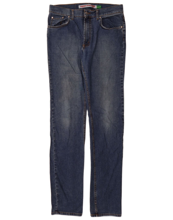 Carrera Mens 700 Regular Slim Jeans W31 L34 Plavi pamuk
