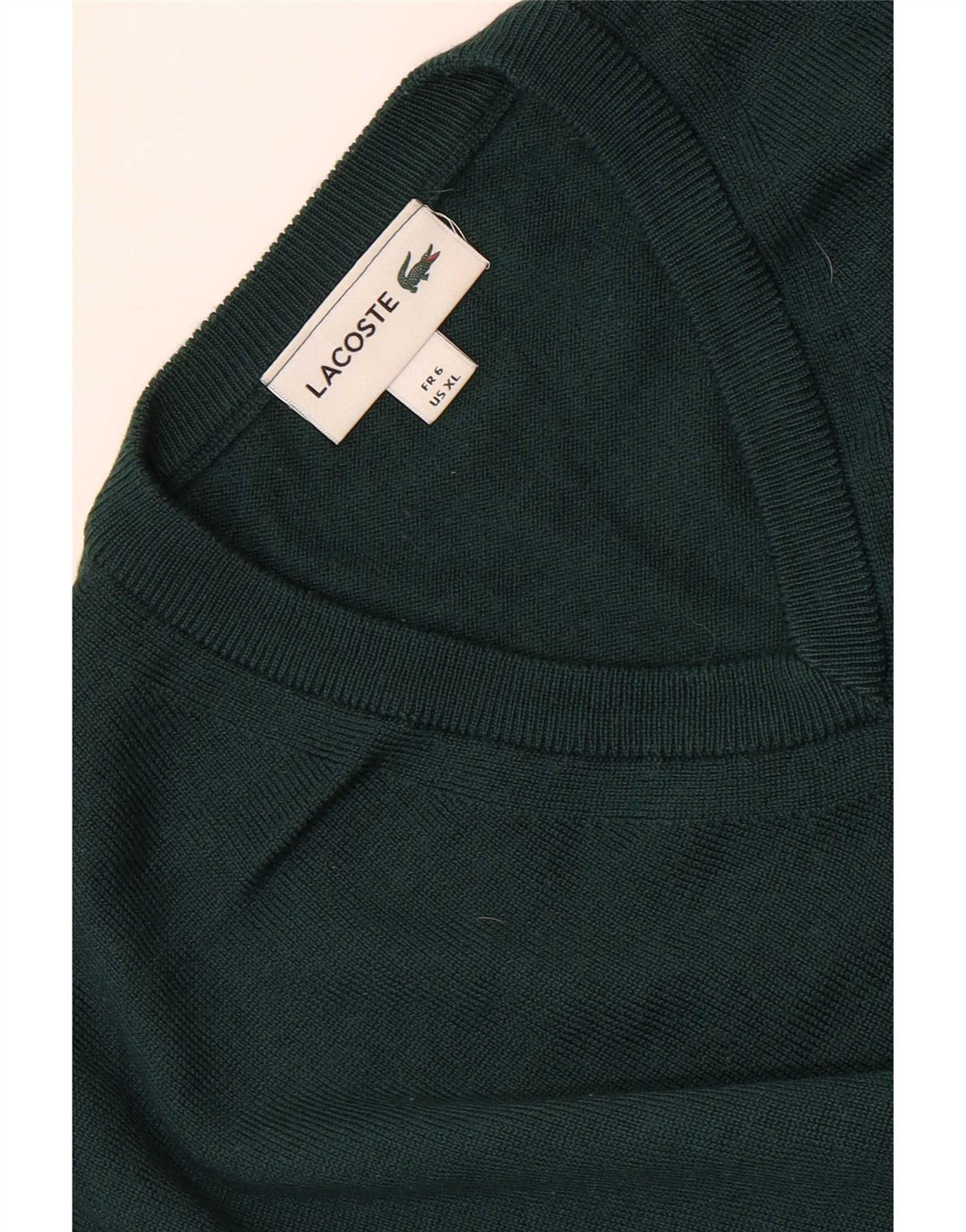 Lacoste muški džemper s V-izrezom, veličina 6 XL, zeleni