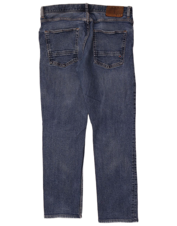 Tommy Hilfiger Mens Denton Straight Jeans W32 L30 Plavi pamuk