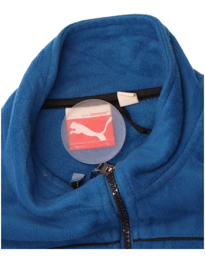 PUMA Flis jakna za dječake 12-13 godina, veliki plavi poliester