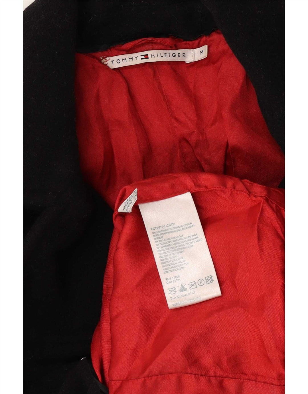 Tommy Hilfiger ženski graškasti kaput UK 12 srednje crne vune