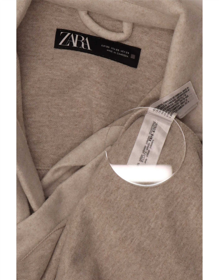 Zara ženska majica od flanela UK 8 XS bež poliester