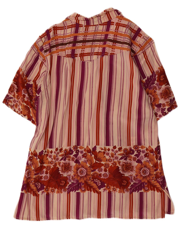 Vintage ženska košulja kratkih rukava UK 18 XL Raznobojno cvjetno