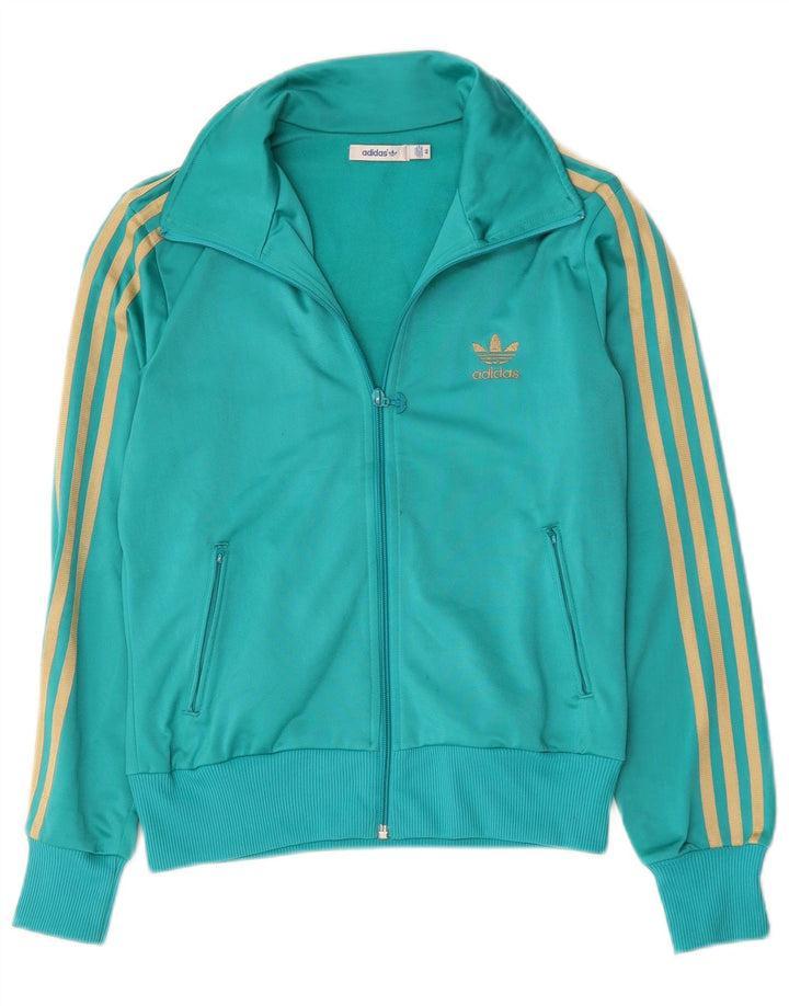 Adidas ženska gornja jakna trenirke IT 46 Srednje zeleni poliester