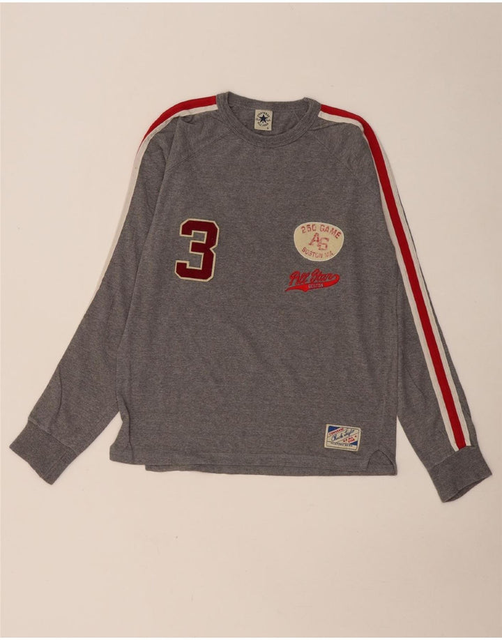 CONVERSE muška majica Chuck Taylor Graphic s dugim rukavima male sive boje