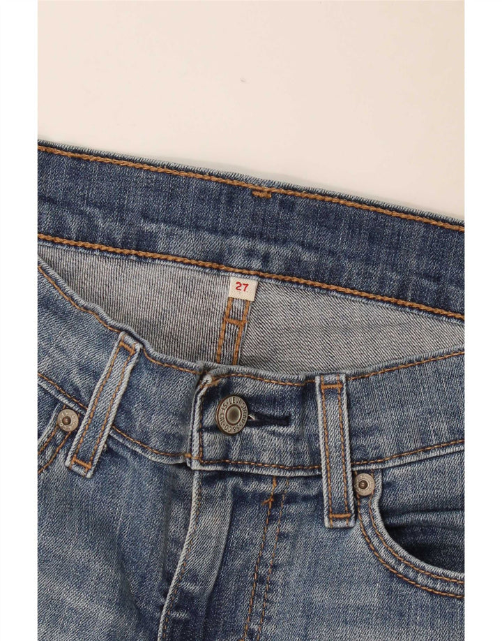 Levi's ženske traper kratke hlače W27 male plave boje pamuka