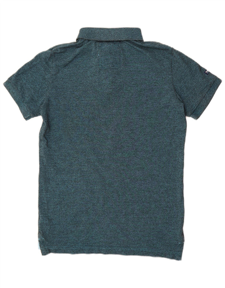 Superdry muška polo majica od srednje zelenog pjegavog poliestera