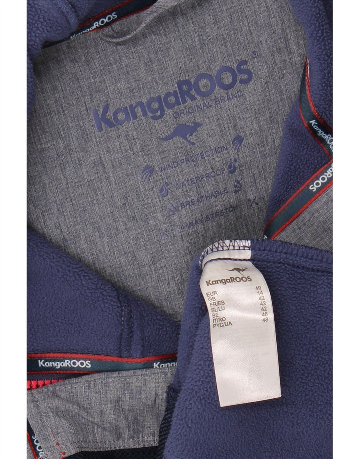 KANGAROOS Womens Hooded Windbreaker Jacket UK 14 Medium  Blue Polyester
