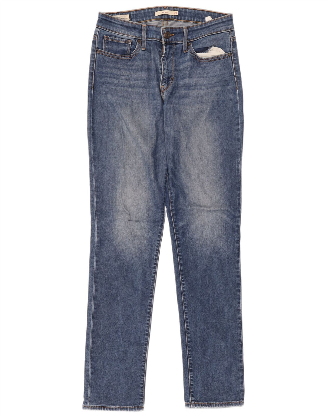 Levi's ženske 712 uske traperice W28 L32 plavi liocel