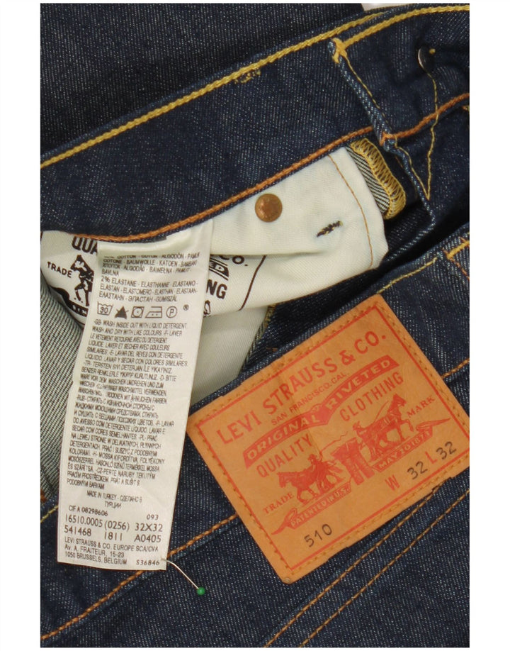 LEVI'S Muške 510 uske traperice W32 L28 tamnoplavi pamuk