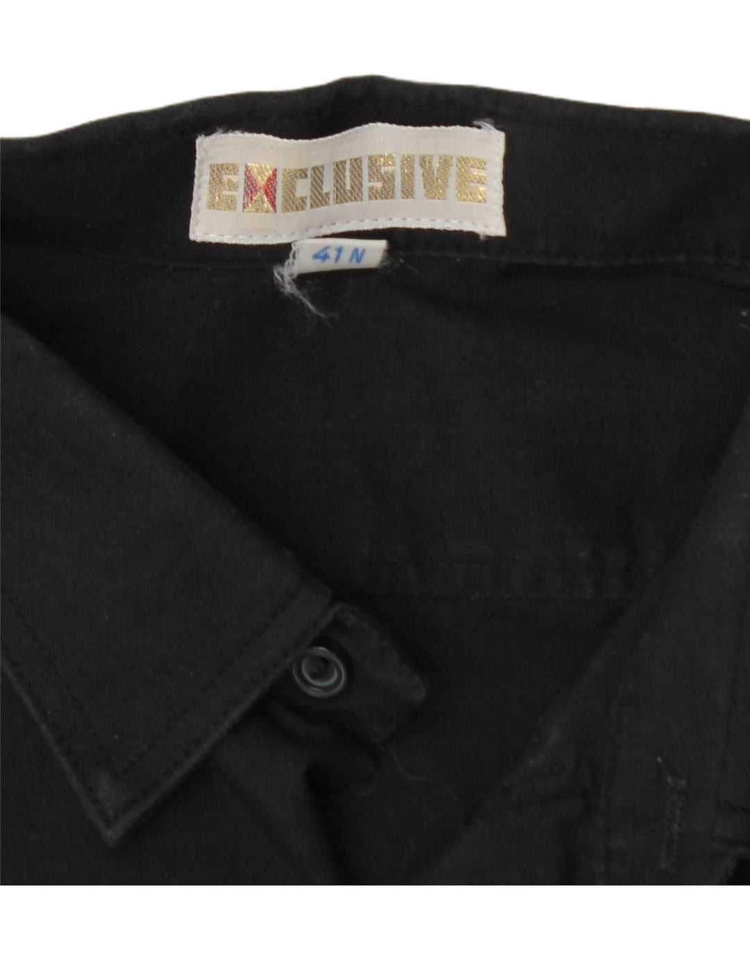 EXCLUSIVE Mens Shirt Size 41 Large Black Vintage Exclusive and Second-Hand Exclusive from Messina Hembry 