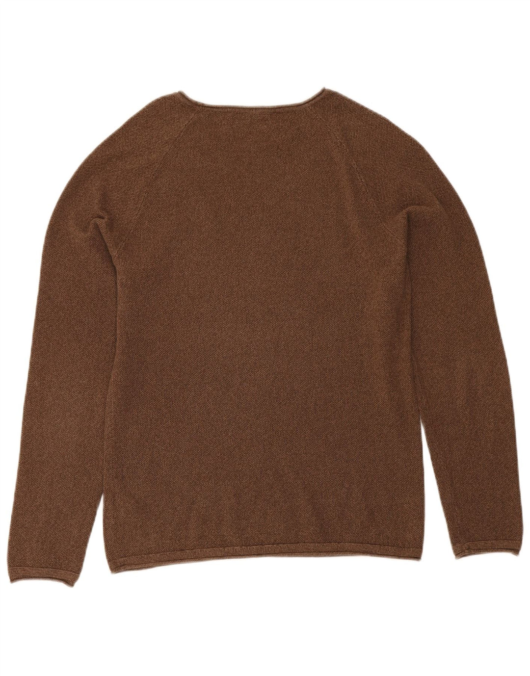 Jack & Jones muški džemper s veznim izrezom, srednje smeđi pamuk