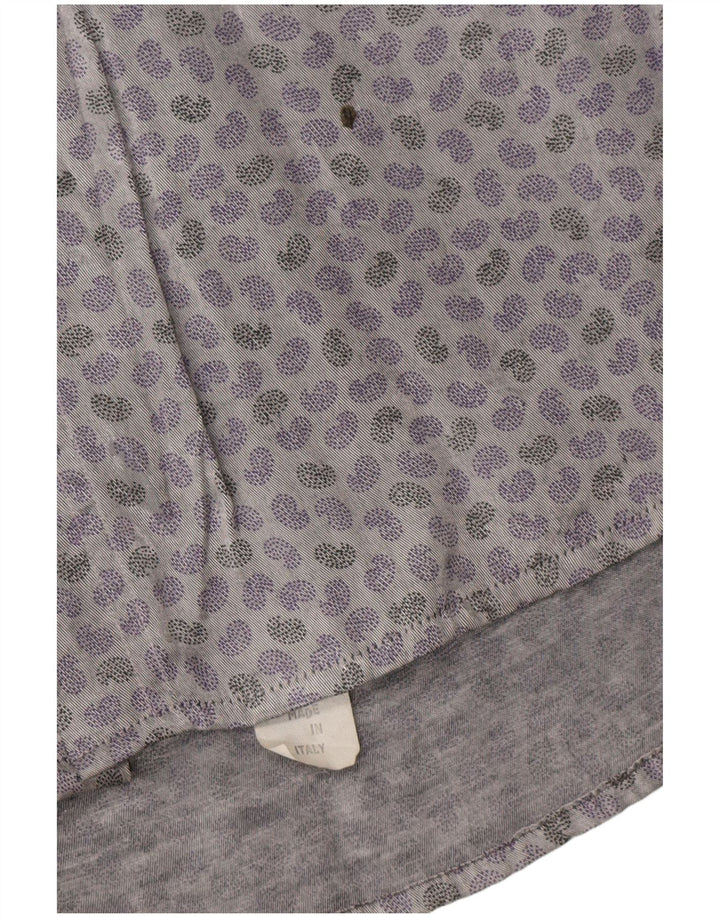 Vintage muška košulja srednje siva Paisley acetat