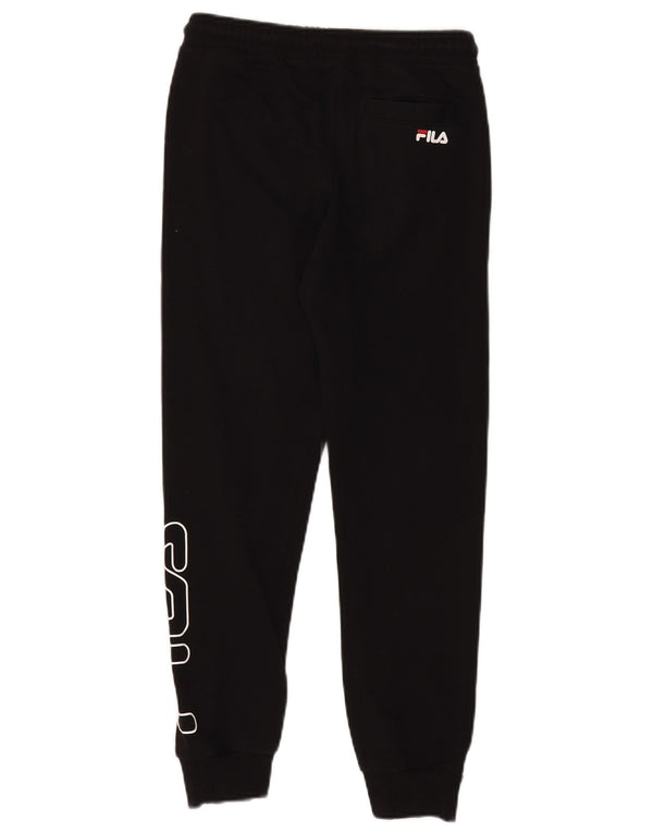 FILA Boys Graphic Trenirka Hlače Joggers 11-12 Years Black