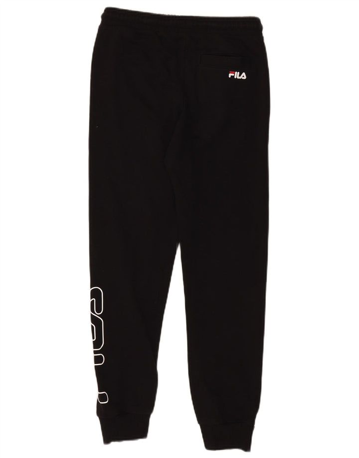 FILA Boys Graphic Trenirka Hlače Joggers 11-12 Years Black