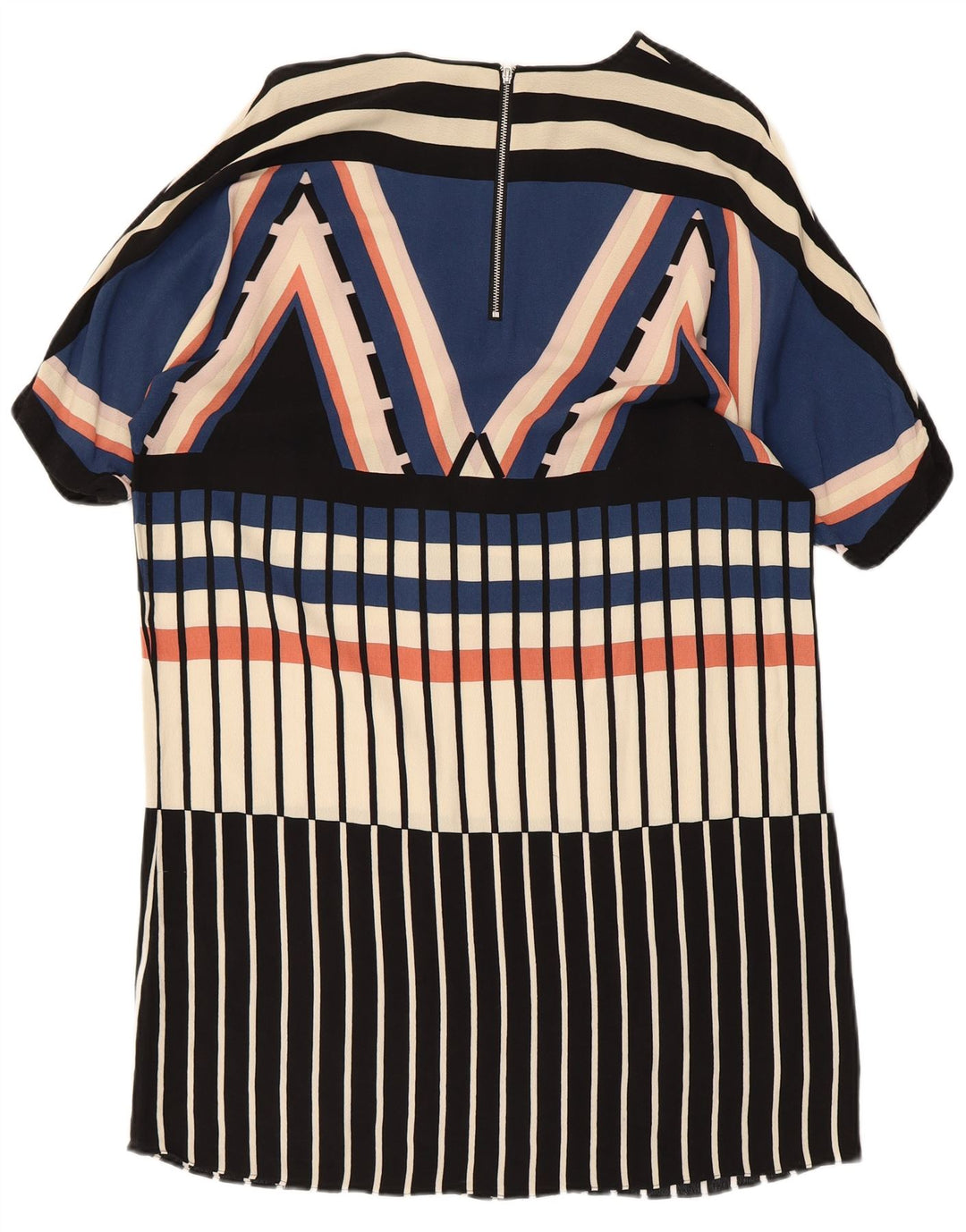 WAREHOUSE Ženska prekomjerna haljina UK 10 Mala višebojna geometrijska