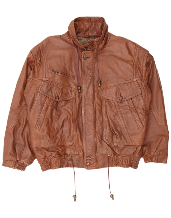 Vintage muška kožna jakna UK 40 Large Brown
