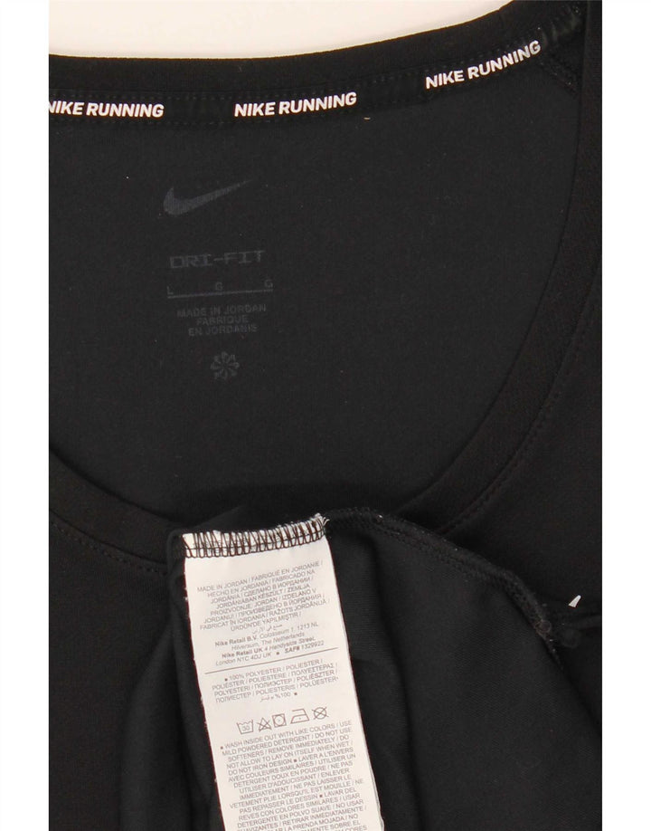 Nike Ženski Dri Fit Vest Top UK 16 Veliki crni poliester