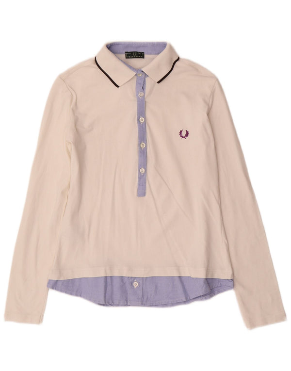 Fred Perry ženska polo majica dugih rukava UK 12 srednje bijele boje