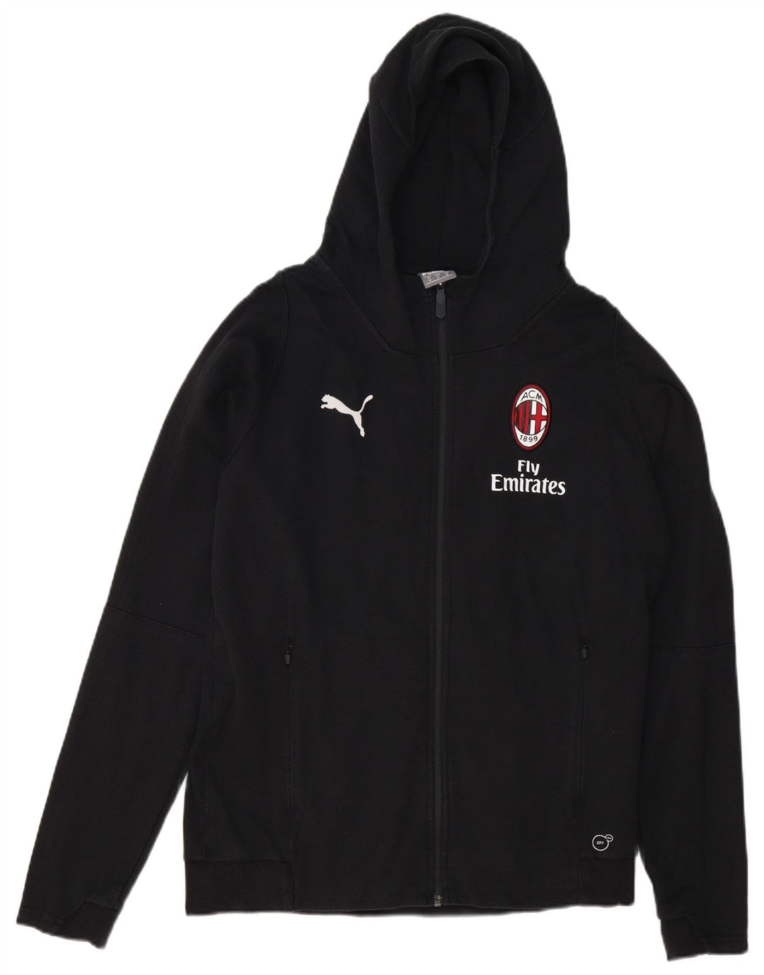 PUMA muški AC Milan Graphic Zip pulover s kapuljačom Srednje crni pamuk