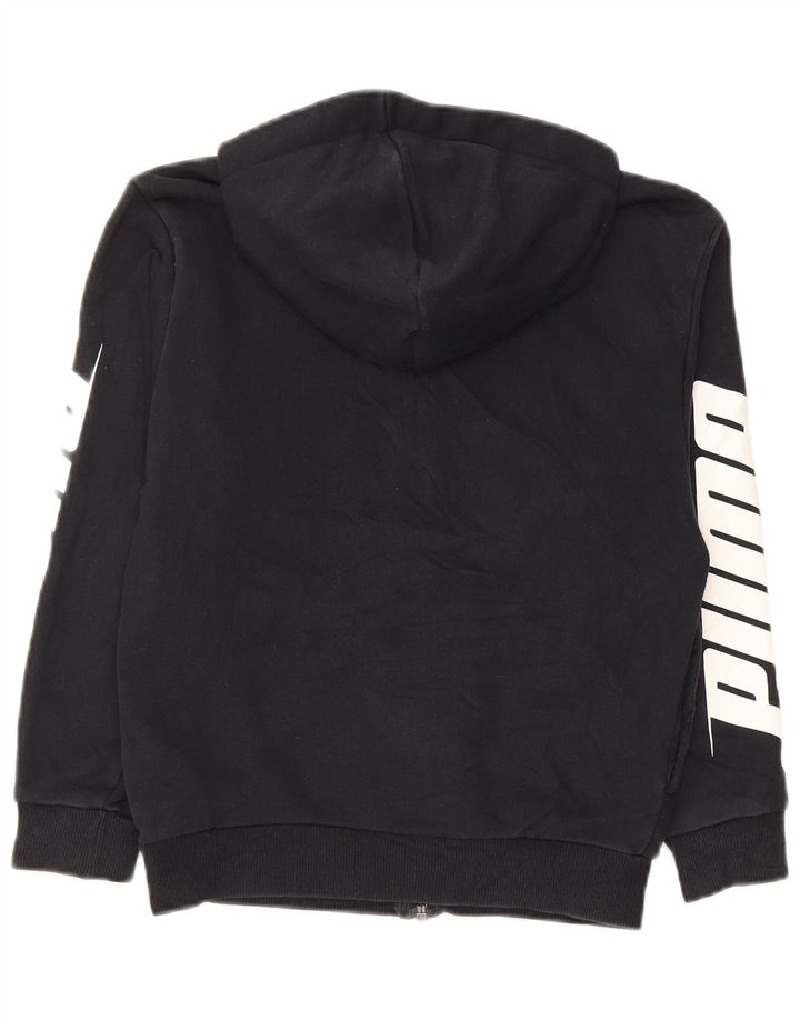 PUMA Boys Graphic Zip Hoodie pulover 9-10 Years Black Pamuk