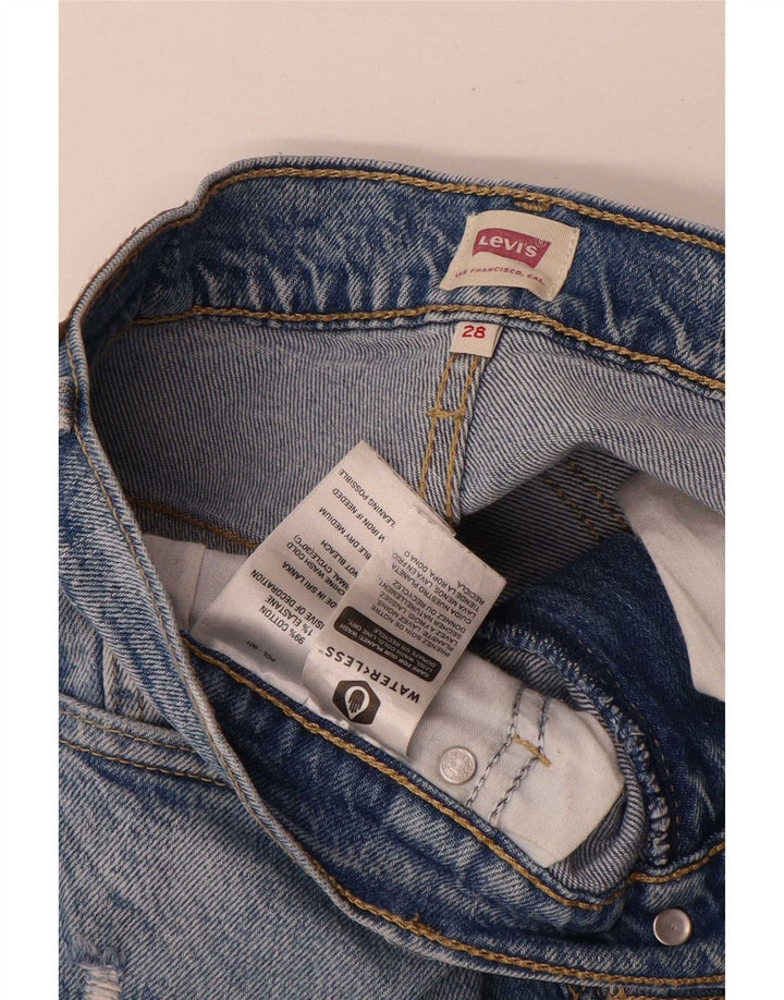 Levi's ženske rasklimane lepršave traperice W28 L29 plavi pamuk