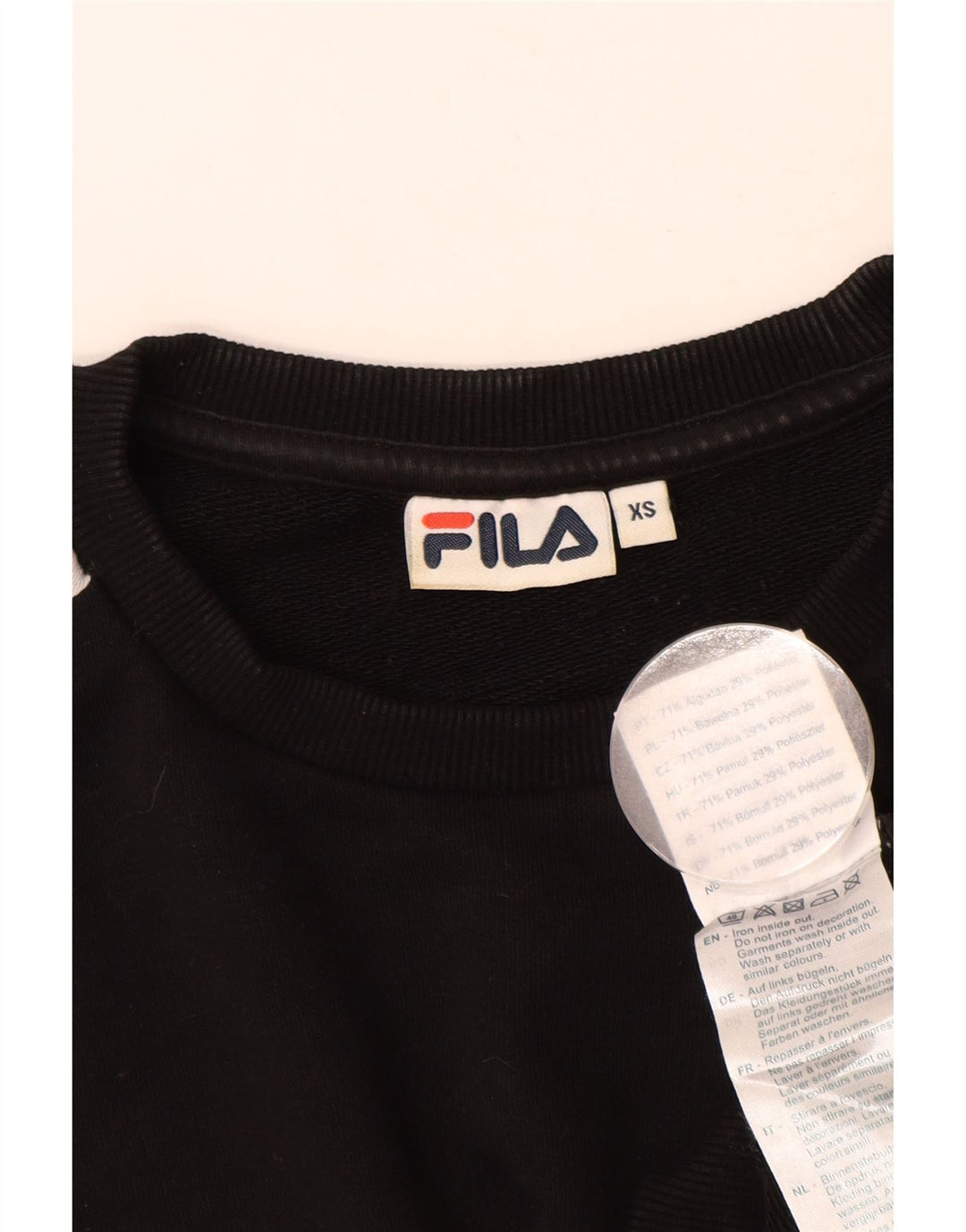 FILA Ženska prekomjerna majica s grafičkim motivima UK 6 XS Black Colourblock