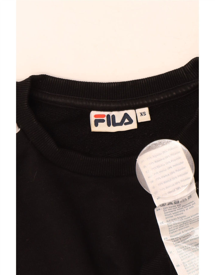 FILA Ženska prekomjerna majica s grafičkim motivima UK 6 XS Black Colourblock