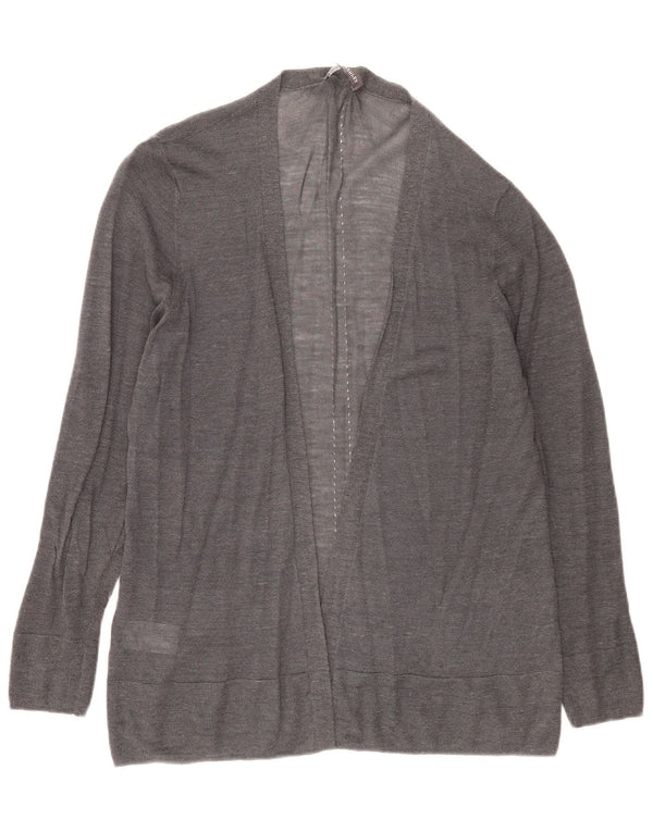 Laura Ashley Ženski dugi otvoreni kardigan pulover UK 16 Large Gray Ramie