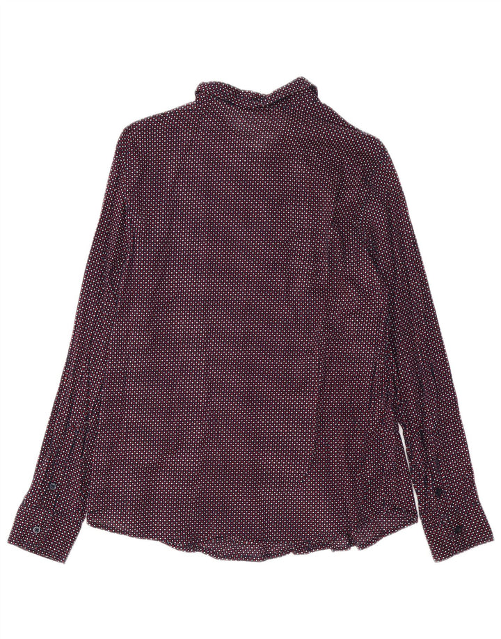 BENETTON Ženska košulja s apstraktnim uzorkom UK 14 Srednji raznobojni pamuk