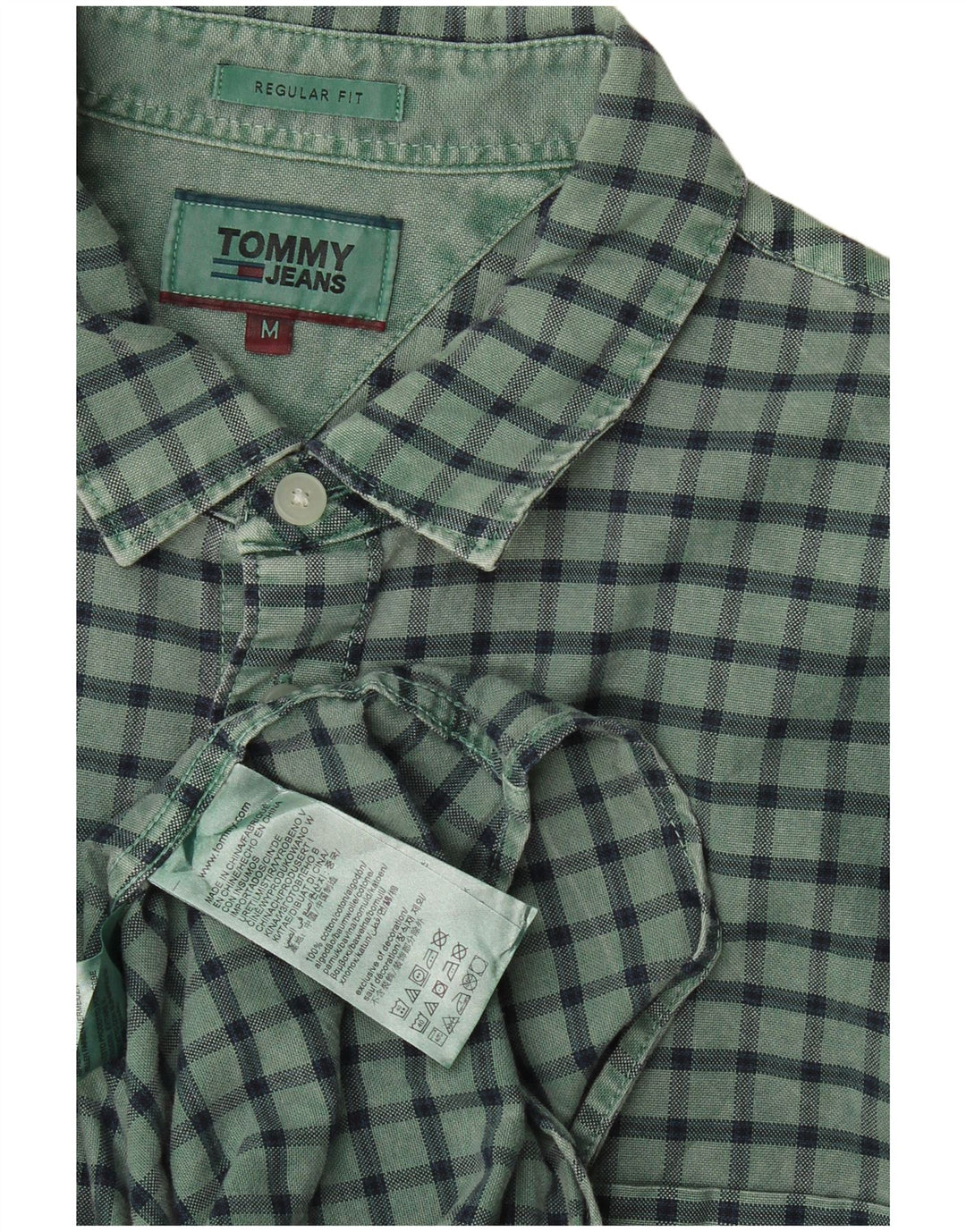 Tommy Hilfiger muška košulja standardnog kroja srednje zelene karirane boje