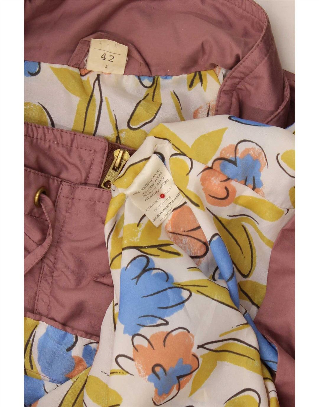 Vintage ženska velika parka jakna EU 42 veliki ružičasti poliester