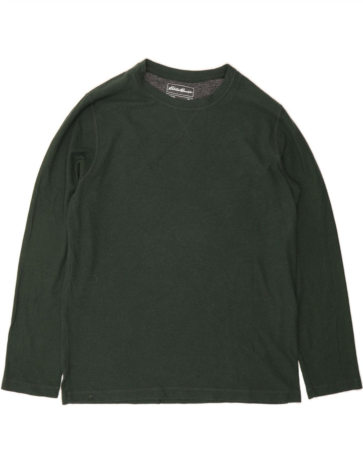EDDIE BAUER Mens Top Long Sleeve Large Green Polyester Vintage Eddie Bauer and Second-Hand Eddie Bauer from Messina Hembry 