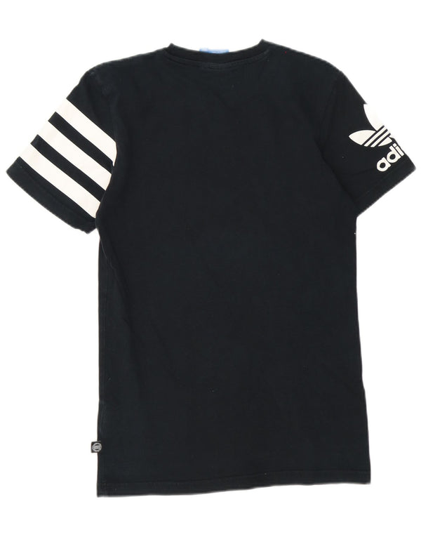 Adidas muška majica kratkih rukava s grafičkim motivima, mala, crna pamučna