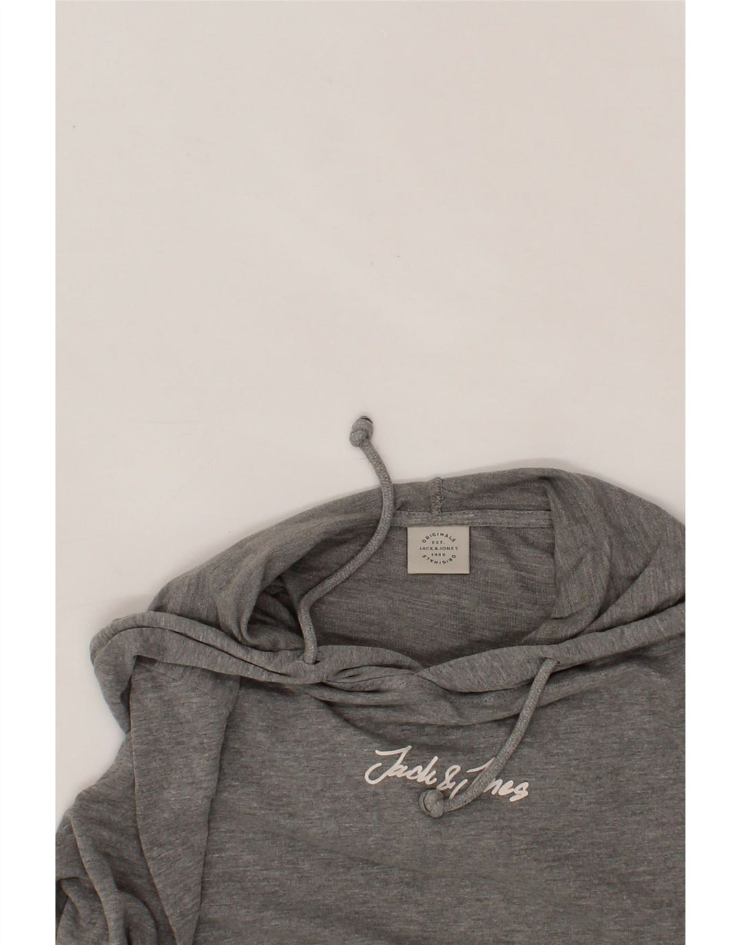 JACK & JONES Mens Hoodie Jumper Small Grey Cotton Vintage Jack & Jones and Second-Hand Jack & Jones from Messina Hembry 