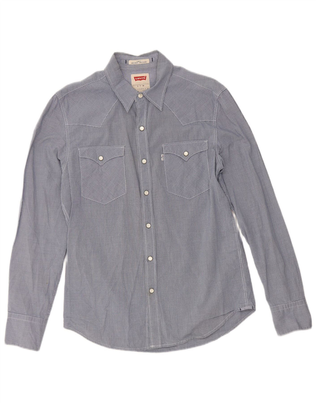 Levi's muška uska košulja, mala tamnoplava pamuk od ginghama