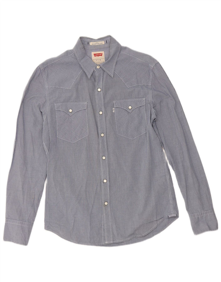 Levi's muška uska košulja, mala tamnoplava pamuk od ginghama